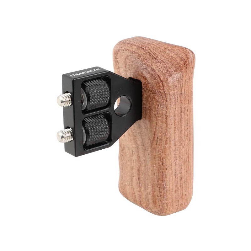 CAMVATE DSLR Wooden Handle for Right Grip Mount Support for DV Video Cage Rig(Right Hand) - 1476 - Image 1